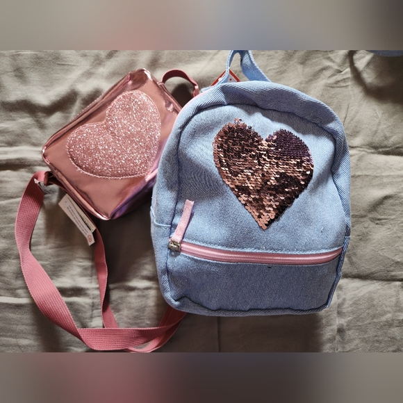 Joe Fresh heart bags backpack purse - Picture 1 of 6